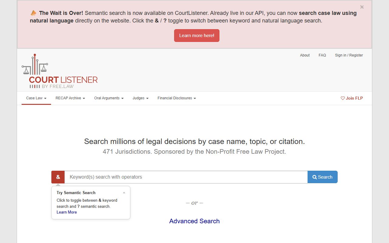 CourtListener free federal docket and opinion search relevant to Cameron County court records